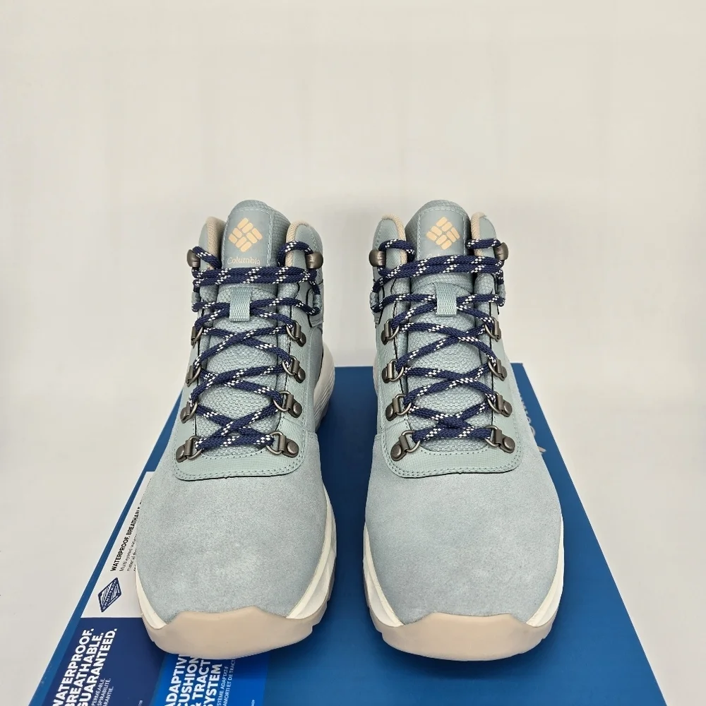 Columbia Women's Newton Wander Hiking Boots Crushed Blue Shoes Size 7.5 New